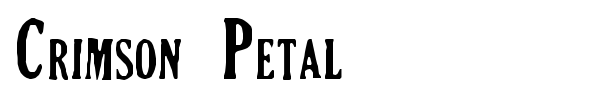 Crimson Petal font preview